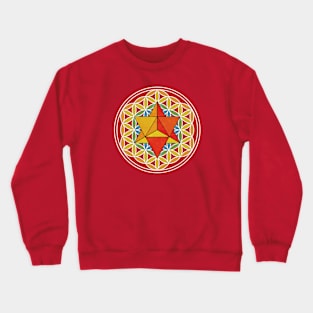 Merkaba and Flower of Life Crewneck Sweatshirt